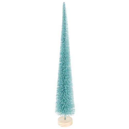 Árbol de Navidad artificial, delgado, con base de madera, 40 cm.