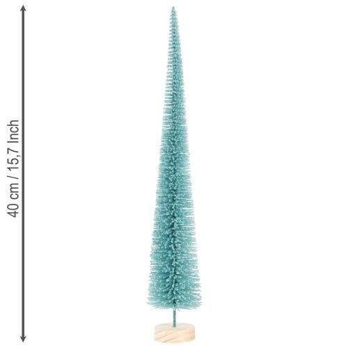 Árbol de Navidad artificial, delgado, con base de madera, 40 cm. | Floristik24.es