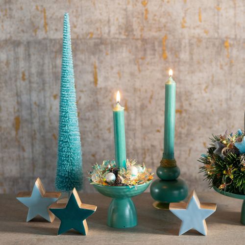 Árbol de Navidad artificial, delgado, con base de madera, 40 cm. | Floristik24.es