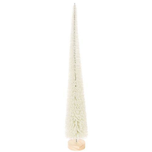 Árbol de Navidad decorativo con base de madera para decoración invernal, 40 cm, 3 piezas
