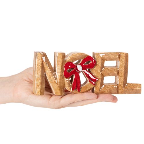 Letra Noel con lazo, decoración navideña, 18 cm | Floristik24.es