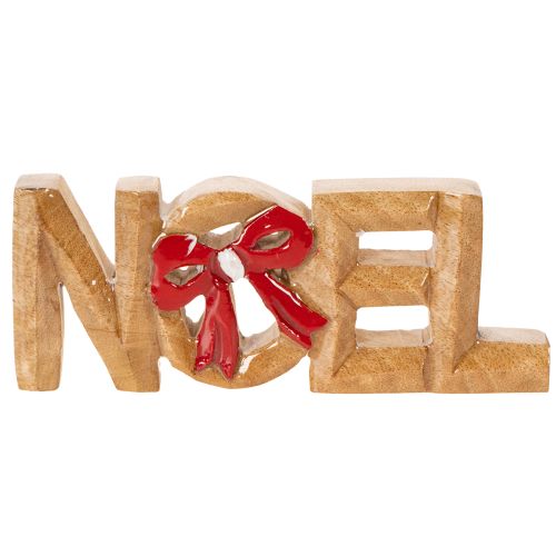 Letra Noel con lazo, decoración navideña, 18 cm | Floristik24.es