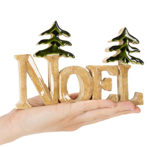 Soporte para decoración navideña Noel con dos abetos de 18 cm. | Floristik24.es