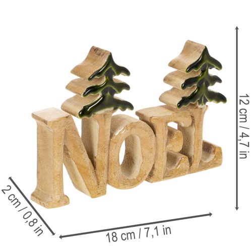 Soporte para decoración navideña Noel con dos abetos de 18 cm. | Floristik24.es