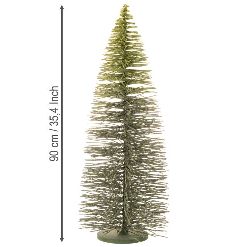 Árbol de Navidad artificial verde con soporte para decoración de mesa, 90 cm. | Floristik24.es