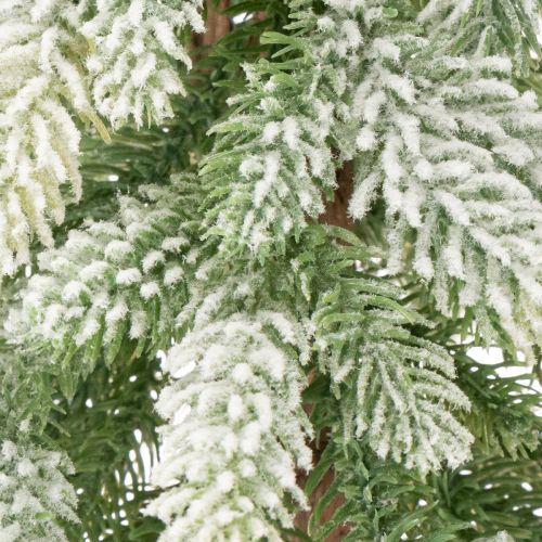 Abeto artificial con decoración de nieve, ideal para invierno y Navidad, 95 cm. | Floristik24.es