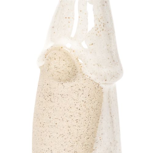 Figura decorativa de gnomo, cerámica ligera, estilo escandinavo, 18 cm, 3 piezas | Floristik24.es