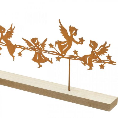 Artículo Decoración de mesa Ángel navideño rejilla metálica 50 × 17cm