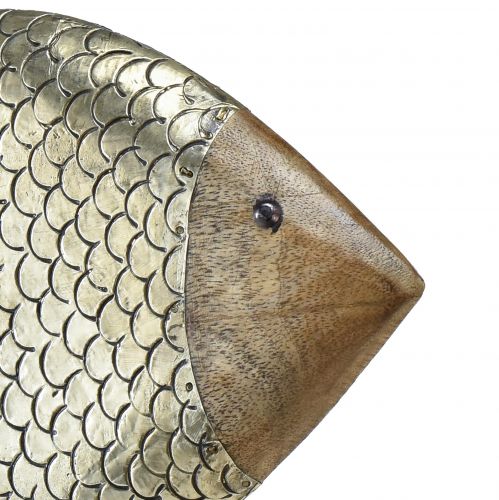 Floristik24 Pez decorativo madera metal latón marítimo 33x11,5x37cm
