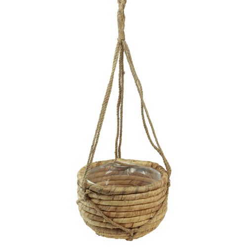 Floristik24 Cesta para colgar jacinto de agua natural 25/31cm juego de 2