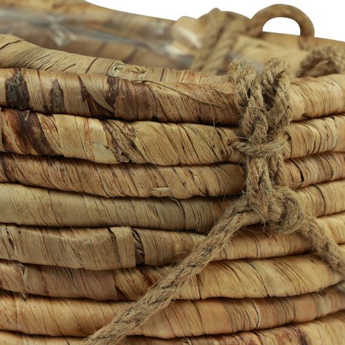 Floristik24 Cesta para colgar jacinto de agua natural 25/31cm juego de 2