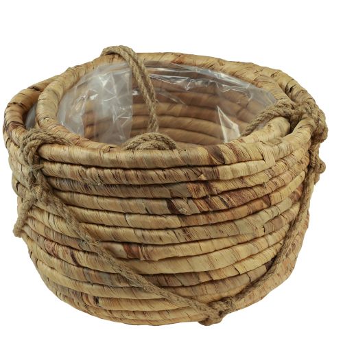Floristik24 Cesta para colgar jacinto de agua natural 25/31cm juego de 2
