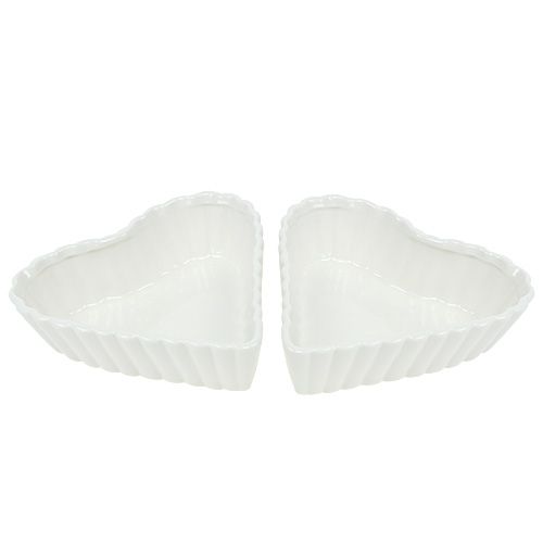 Floristik24 Pastel molde corazón blanco 16cm 2pcs