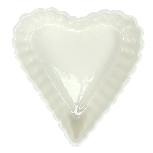 Floristik24 Pastel molde corazón blanco 16cm 2pcs