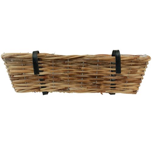 Artículo Jardinera de balcón jardinera para colgar de ratán natural L51cm