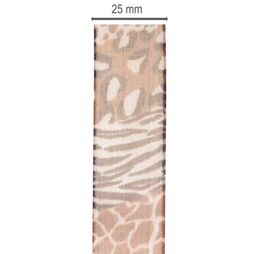 Cinta decorativa con estampado animal, diseño de leopardo, cinta de regalo, 25 mm de ancho, 20 m de largo | Floristik24.es