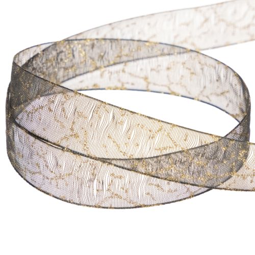 Cinta decorativa, cinta de organza transparente para decoración de mesa, 15 mm de ancho, 20 m de largo. | Floristik24.es