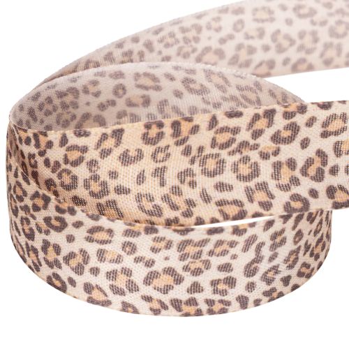 Cinta de regalo con estampado de leopardo, 25 mm de ancho, 18 m de largo. | Floristik24.es