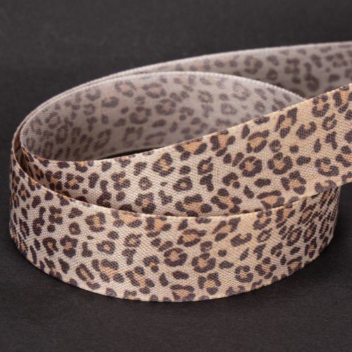 Cinta de regalo con estampado de leopardo, 25 mm de ancho, 18 m de largo. | Floristik24.es