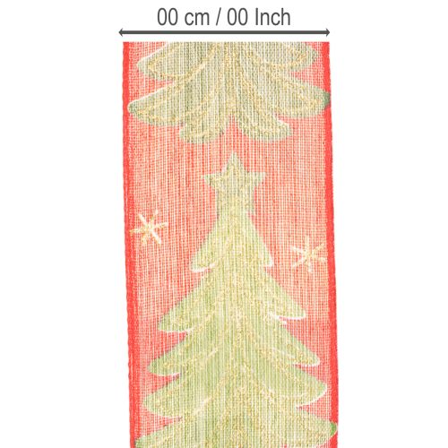 Árbol de Navidad con cinta de regalo y estrellas, 40 mm, 15 m | Floristik24.es