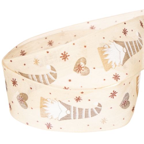 Cinta decorativa con gnomos y corazones para regalos y manualidades, 40 mm x 15 m | Floristik24.es