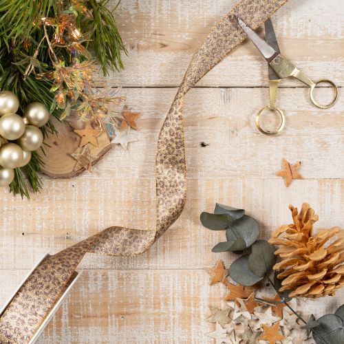 Cinta de regalo con estampado de leopardo para decoración creativa y arreglos florales, 25 mm x 20 m | Floristik24.es