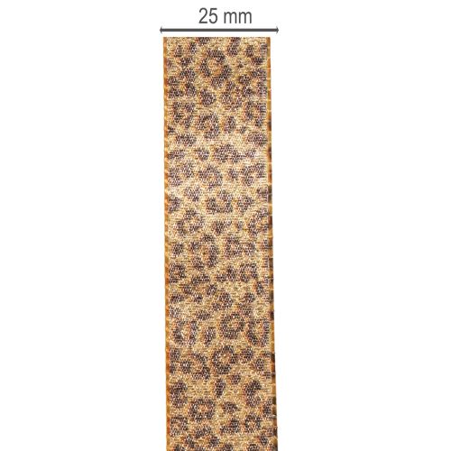 Cinta de regalo con estampado de leopardo para decoración creativa y arreglos florales, 25 mm x 20 m | Floristik24.es