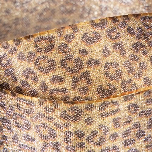 Cinta de regalo con estampado de leopardo para decoración creativa y arreglos florales, 25 mm x 20 m | Floristik24.es