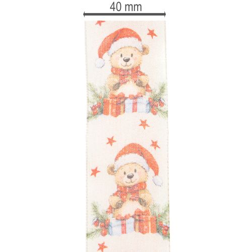 Oso de peluche con gorro de Papá Noel y regalos, 40 mm, 15 m. | Floristik24.es