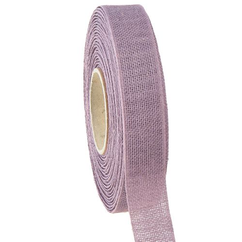 Artículo Cinta decorativa cinta lino violeta natural 25mm 20m