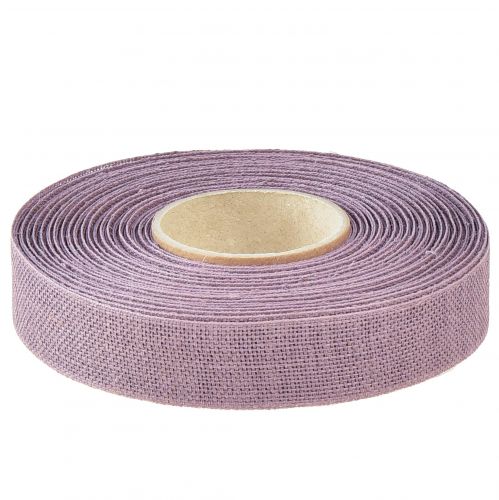 Artículo Cinta decorativa cinta lino violeta natural 25mm 20m
