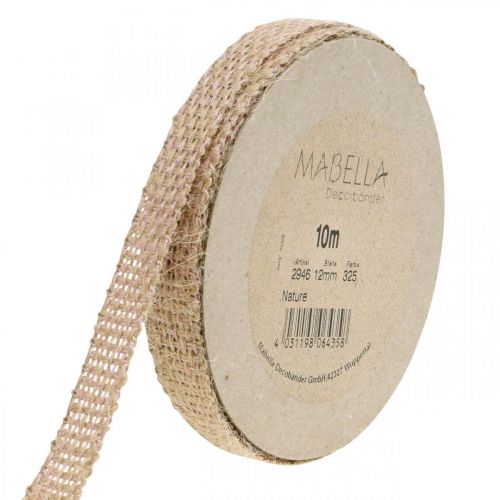 Floristik24 Cinta decorativa yute rosa, cinta de yute natural 12mm para decorar 10m