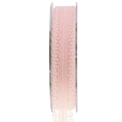 Floristik24 Cinta encaje vintage rosa 20mm 20m