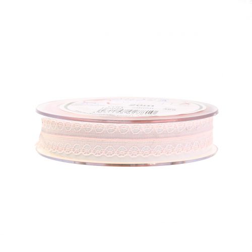 Floristik24 Cinta encaje vintage rosa 20mm 20m