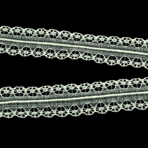 Floristik24 Cinta encaje vintage crema 20mm 20m