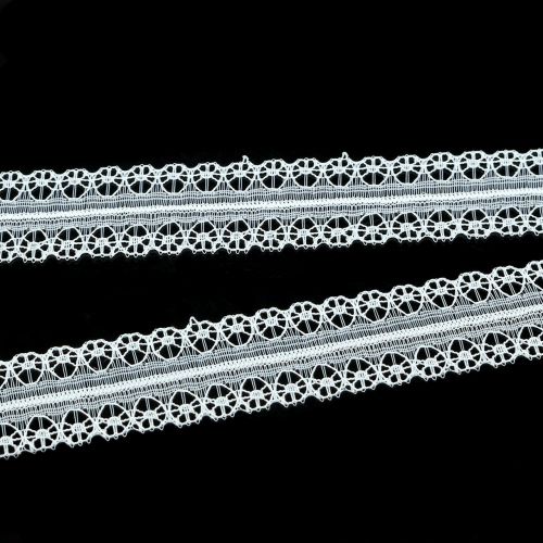 Floristik24 Cinta encaje vintage blanco 20mm 20m