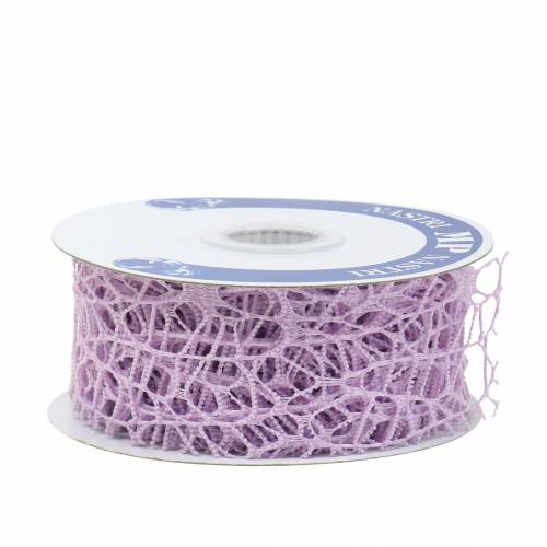 Artículo Cinta decorativa cinta de malla lavanda 40mm 10m