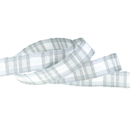 Floristik24 Cinta adhesiva decorativa con borde de alambre gris 15mm L20m