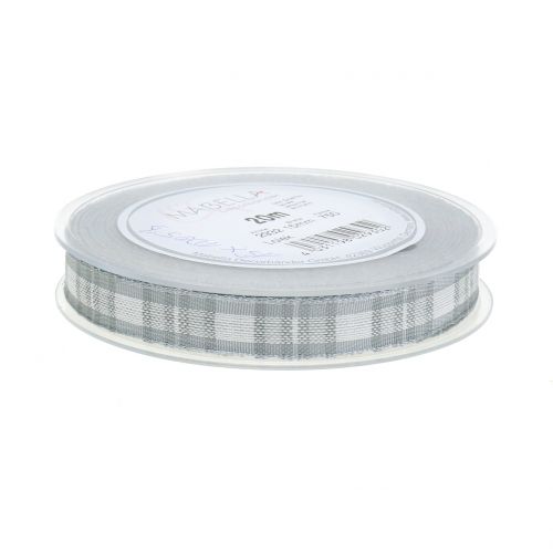 Floristik24 Cinta adhesiva decorativa con borde de alambre gris 15mm L20m
