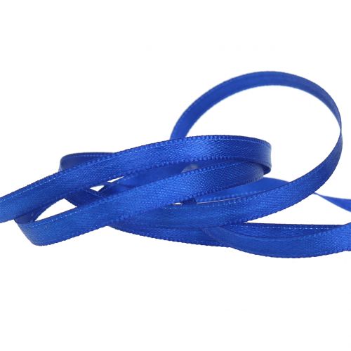 Artículo Cinta decorativa cinta de raso azul doble cinta de raso 6mm 50m