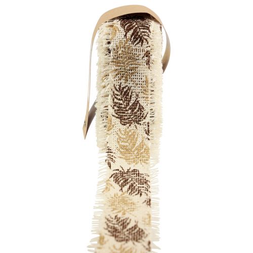 Artículo Cinta decorativa cinta de algodón selva marrón 30mm 15m