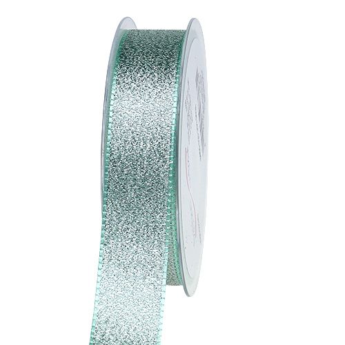 Floristik24 Cinta para decorar verde menta 25mm 20m
