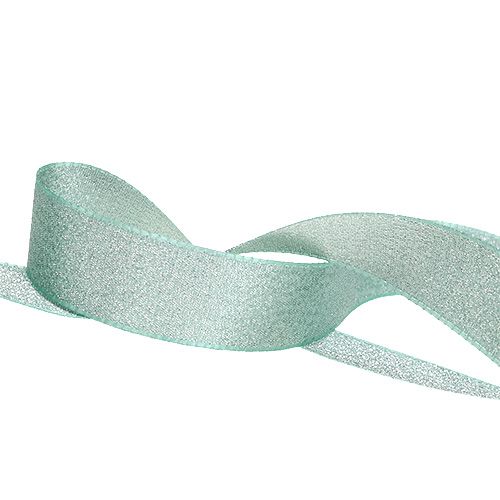 Floristik24 Cinta para decorar verde menta 25mm 20m
