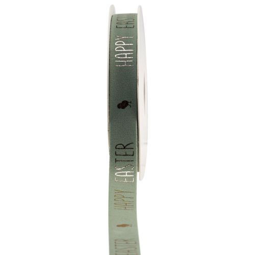 Floristik24 Cinta de terciopelo Cinta decorativa Happy Easter Menta 15mm 5m