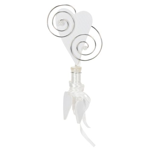 Artículo Colgador de banco con tubo y corazón, 18 cm, 6 piezas