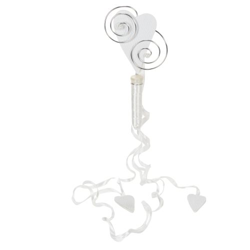 Artículo Colgador de banco con tubo y corazón, 18 cm, 6 piezas