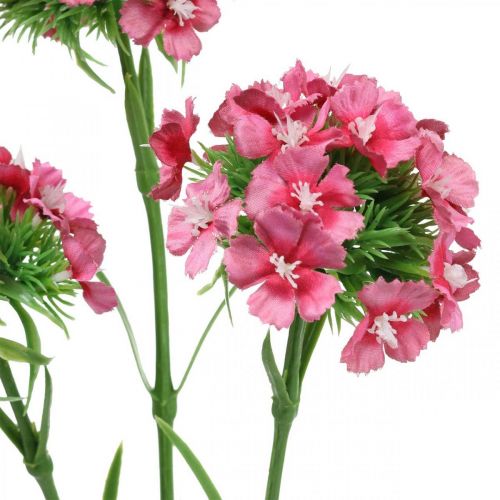 Artificial Sweet William Pink flores artificiales claveles 55 cm paquete de 3 piezas