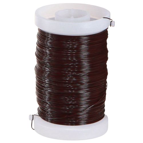 Floristik24 Alambre para manualidades en alambre decorativo marrón para encuadernación 0,35 mm 100 g 3 piezas