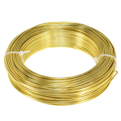 Artículo Alambre artesanal alambre de aluminio dorado para manualidades Ø2mm L60m