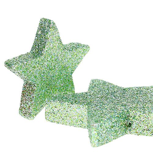 Floristik24 Craft stars verde menta 4-5cm 40pcs